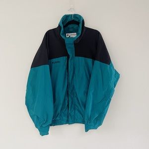 Columbia men’s bugaboo 3 in 1 interchange jacket size XL Tall teal & black